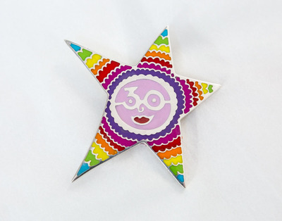 Grayson Perry's star pins for Stonewall UK